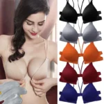 Front buckle Closure Wire Free Women Bra Padded Bralette Gather Push Up Seamless Soft Bra Underwear Bras