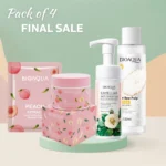 Pack OF 4 BIOAOUA ANTI-OXIDATION HYDRATING + Face Gel Cream + RICE RAW PULP TONER + Peach Facial Mask