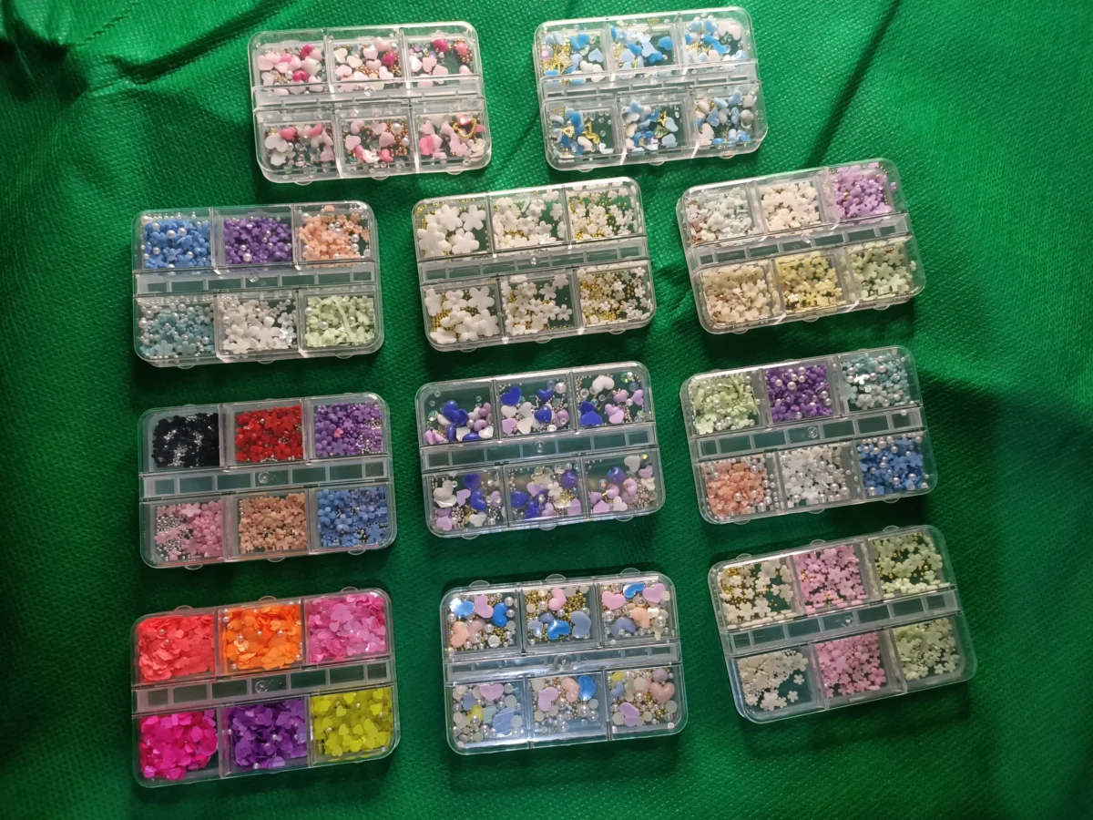 12 Colors Cute Nail Sprinkles Nail Art Sprinkles Plastic Sprinkles