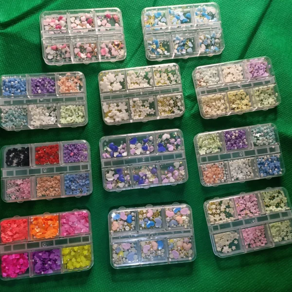 12 Colors Cute Nail Sprinkles Nail Art Sprinkles Plastic Sprinkles